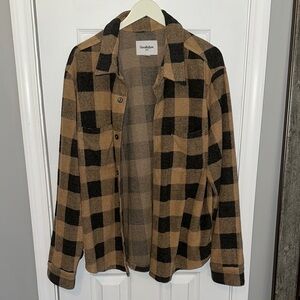 Goodfellow & Co Tan and Black Plaid Jacket